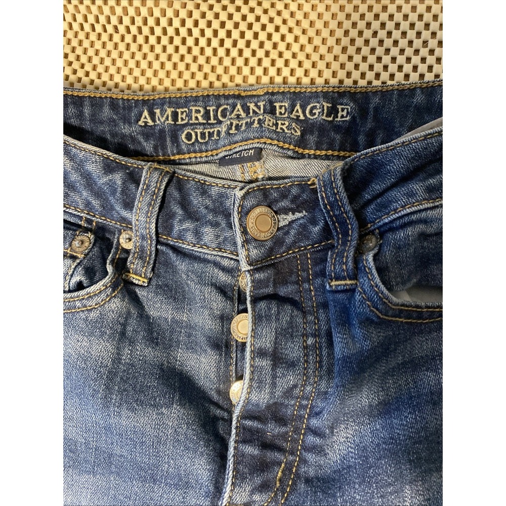 AMERICAN EAGLE Women‎ Jeans Blue Stretch Vintage Hi Rise  2 - Picture 3 of 5